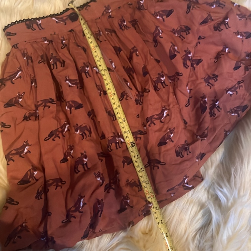 HELL BUNNY brown Vixey skater skirt mini skirt - Picture 6 of 7